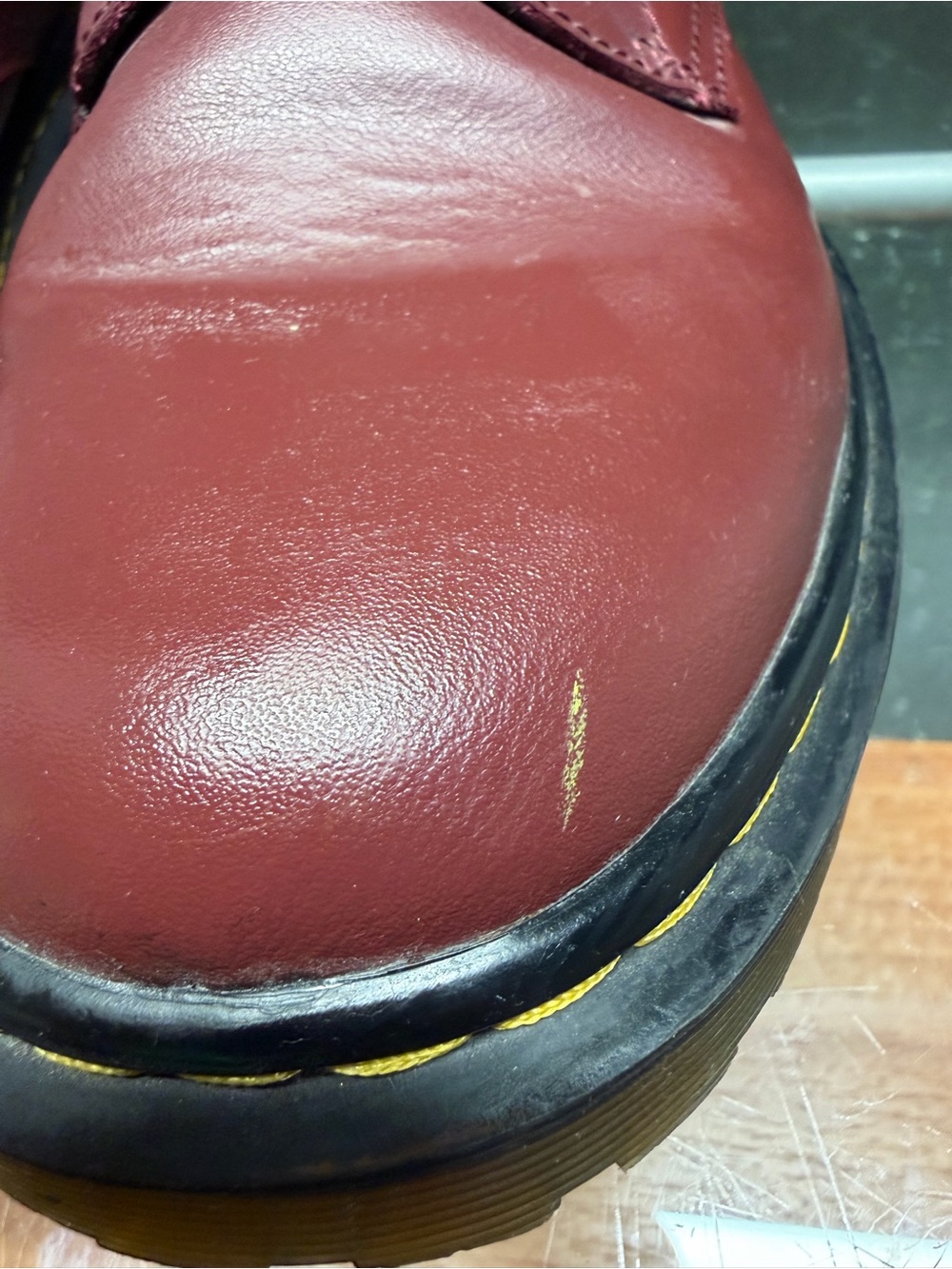 Dr. Martens Women's Burgundy Lace-Up Combat Boots - Picture 5 of 7